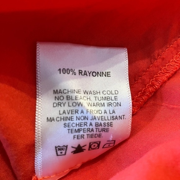 Anthropologie Lily Aldridge for Velvet Rayon Collared Red Shirt Dress Sz M - Picture 4 of 7